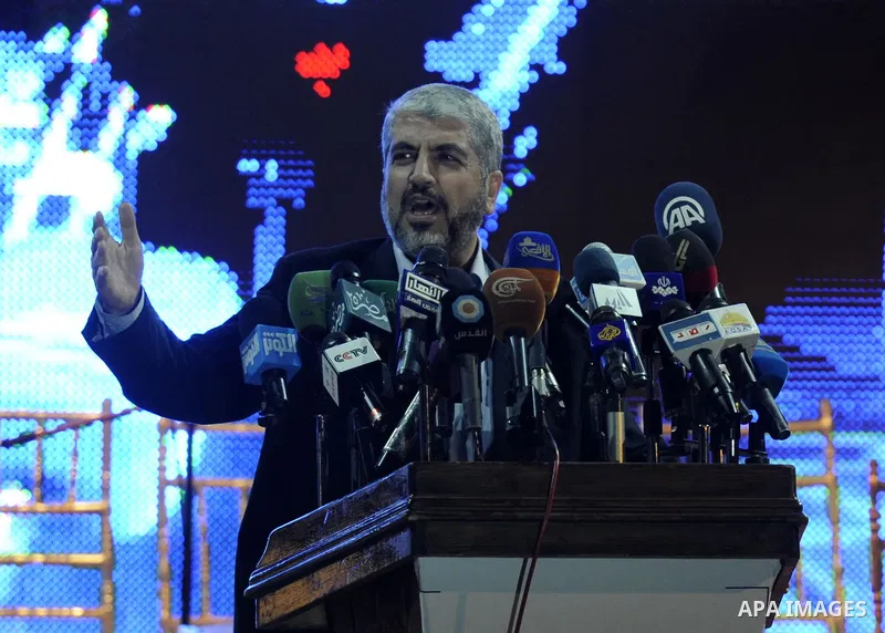 Palestinian Hamas leader Khaled Meshaal, attends ceremony of Al Fateh Al Salahi in Salah Al dein Citadel under the auspices of the Egyptian Ministry of Culture, in Cairo, on Oct. 03, 2012. Photo by Ashraf Amra