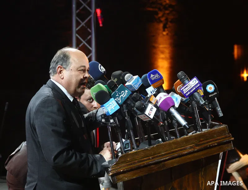 Egyptian Minister of Culture Dr. Mohamed Saber Arab attends ceremony of Al Fateh Al Salahi in Salah Al dein Citadel under the auspices of the Egyptian Ministry of Culture, in Cairo, on Oct. 03, 2012. Photo by Ashraf Amra