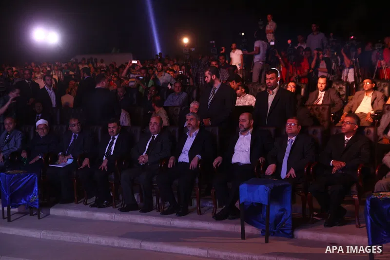Palestinian Hamas leader Khaled Meshaal, attends ceremony of Al Fateh Al Salahi in Salah Al dein Citadel under the auspices of the Egyptian Ministry of Culture, in Cairo, on Oct. 03, 2012. Photo by Ashraf Amra