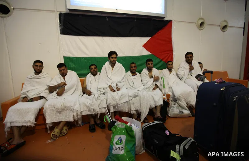 Palestinian Muslim pilgrims arrive at the King Abdulaziz international airport as they prepare to go for their pilgrimage to Mecca, Oct. 12,2012. The event is held in preparation for carrying out the five pillars of Isla...