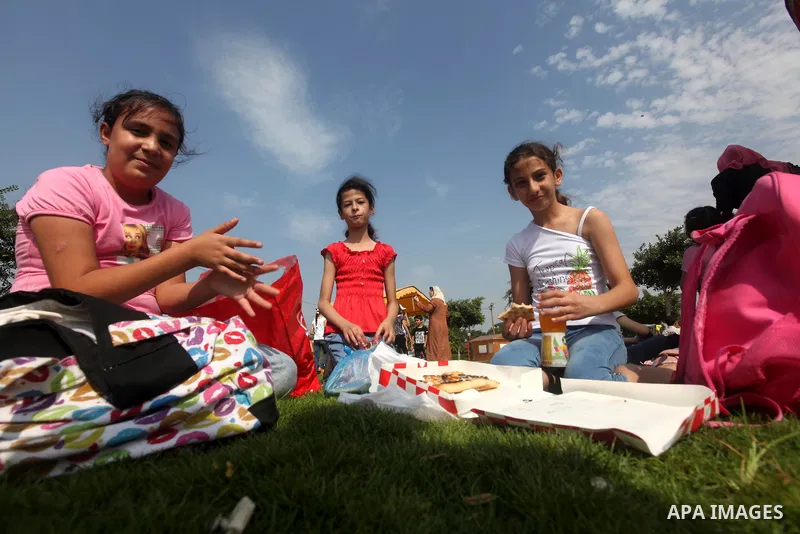 Palestinian children enjoy playing at the Al-Bashir amusement park on the outskirts of Gaza City on Oct. 18, 2012. Photo by Majdi Fathi