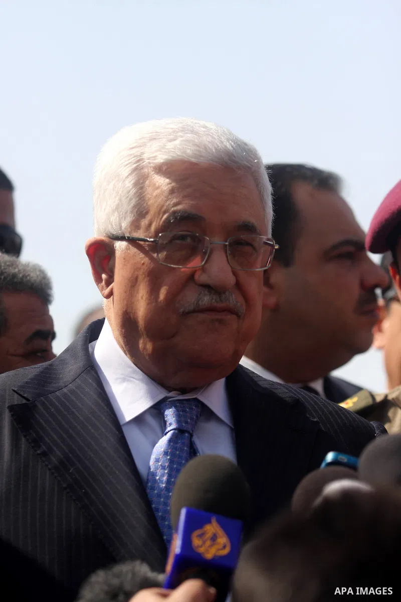 Palestinian president Mahmud Abbas speaks to the press after voting for the municipal elections at a polling station in Al-Bireh, a town adjacent to the West Bank city of Ramallah, on October 20, 2012. Palestinians in th...
