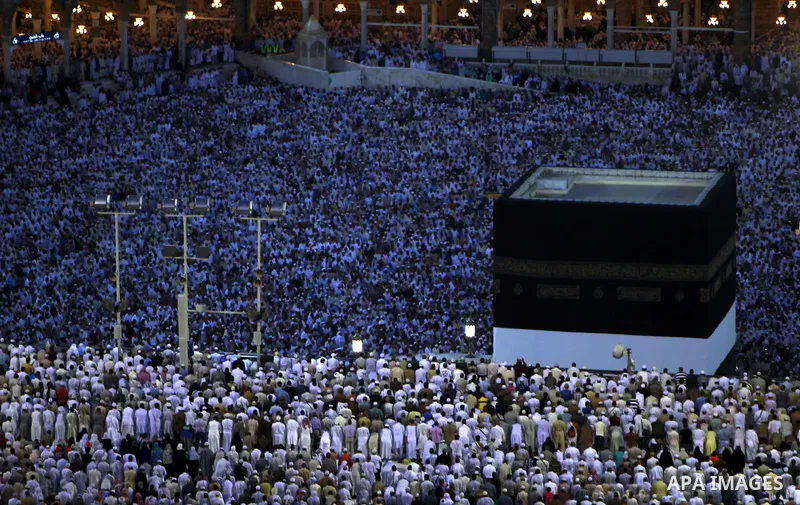 Muslim pilgrims circle the Kaaba and pray at the Grand mosque during the annual haj pilgrimage in the holy city of Mecca October 22, 2012, ahead of Eid al-Adha which marks the end of haj. On October 25, the day of Arafat...