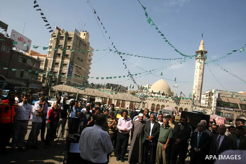 Palestinians participate a protest on the massacre of Khan Younis 1956" in Khan Younis in southern Gaza city, on November 03, 2012. Organized Khan Younis Municipality in cooperation with the "Committee for commemorating...