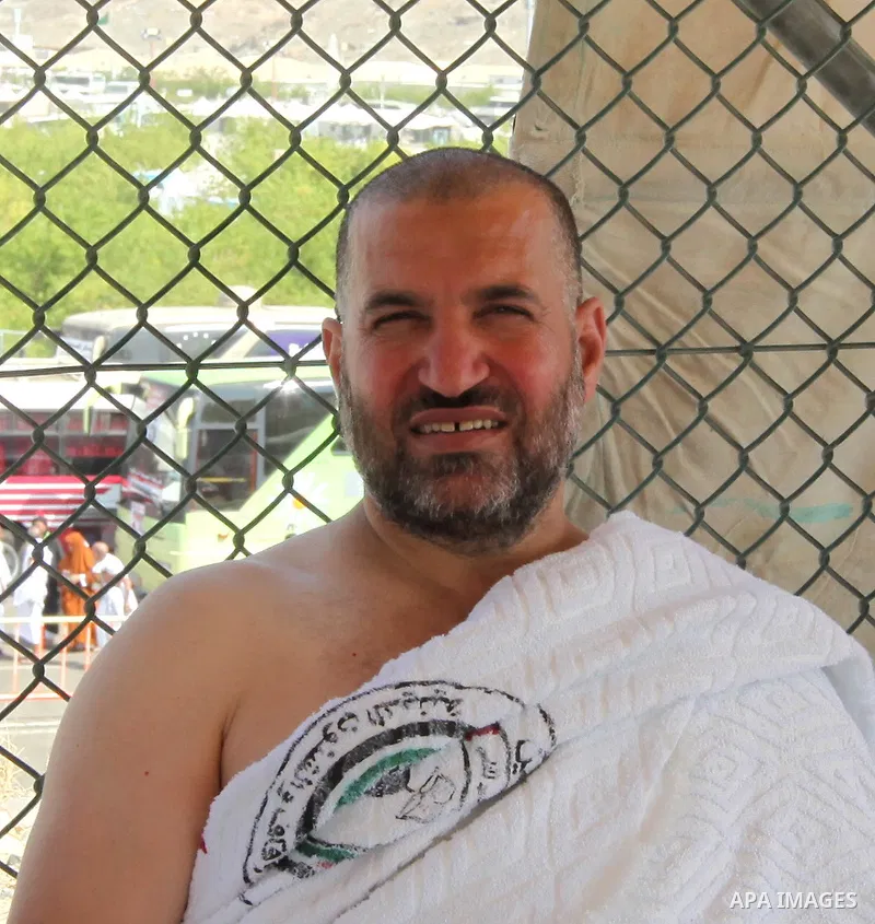 (FILES) Ahmed Al-Jaabari, top commander of Hamas armed wing Al-Qassam brigades, poses for a picture during the annual Hajj on 2012. Hamas's military chief Ahmed Al-Jaabari was killed when his car was hit by an Israeli ai...