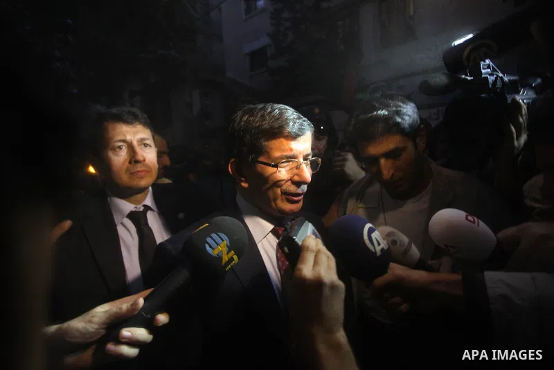 Arab League General Secretary Nabil al-Arabi and Turkish Foreign Minister Ahmet Davutoglu meet with Palestinian prime minister in Gaza Strip, Ismail Haniya in Gaza city, Tuesday, Nov. 20, 2012. Turkey's foreign minister...