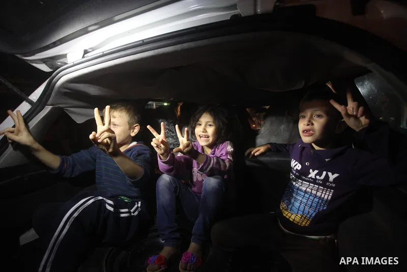 Palestinians celebrate what they say is a victory over Israel after an eight-day conflict in Gaza City, November 21, 2012. Israel and the Islamist Hamas movement agreed on Wednesday to an Egyptian-sponsored ceasefire to...