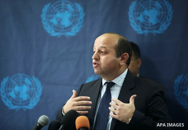 John Gat Rutter representative of the European Union speaks during press conference in Gaza city, on Nov. 28, 2012. The European Commission will contribute 11.5 million euros to support the work of the United Nations ass...