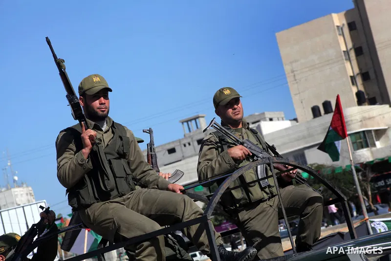 Interior Ministry officers march in formation during a graduation ceremony from a military course in Gaza city on Dec. 02, 2012. Photo by Ashraf Amra