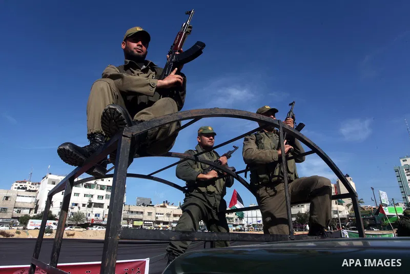 Interior Ministry officers march in formation during a graduation ceremony from a military course in Gaza city on Dec. 02, 2012. Photo by Ashraf Amra