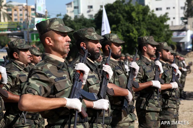 Interior Ministry officers march in formation during a graduation ceremony from a military course in Gaza city on Dec. 02, 2012. Photo by Ashraf Amra