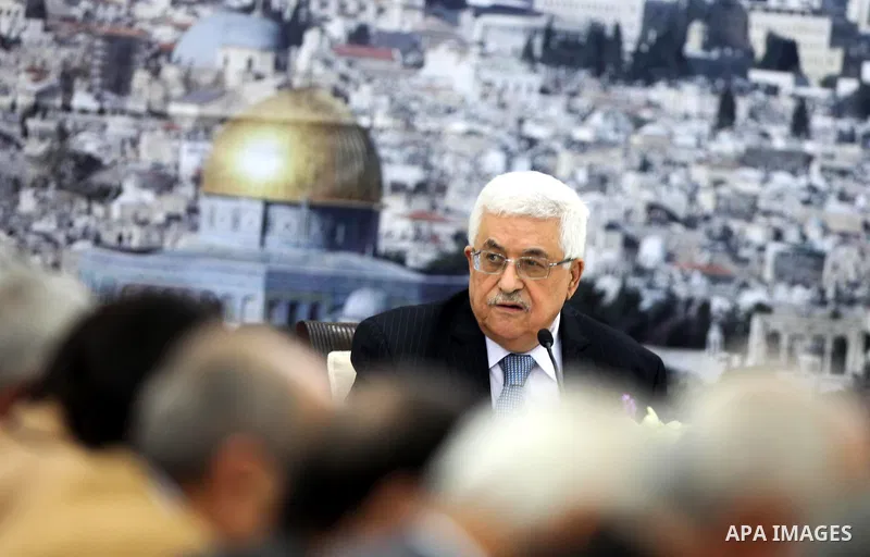 Palestinian President Mahmoud Abbas, attending a meeting of the Palestinian faction leaders, at his headquarter in the West Bank town of Ramallah, 04 December 2012. Reports state that Israel's cabinet unanimously rejecte...