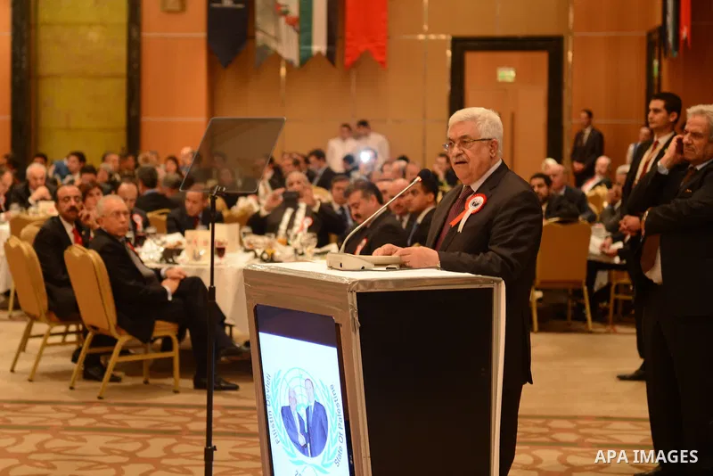 Palestinian President Mahmoud Abbas during a ceremony of the Palestinian embassy in Turkey, 11 December 2012. Photo by Thaer Ganaim