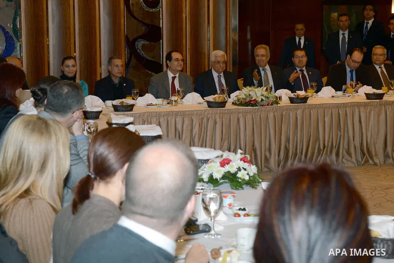Palestinian President Mahmoud Abbas during press conference in Turkey, 12 December 2012. Photo by Thaer Ganaim