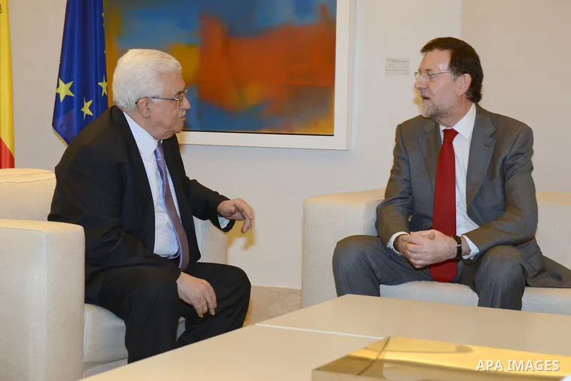 Palestinian President Mahmoud Abbas (Abu Mazen), while access to the Spanish capital Madrid, on Dec.18, 2012. Photo by Thaer Ganaim