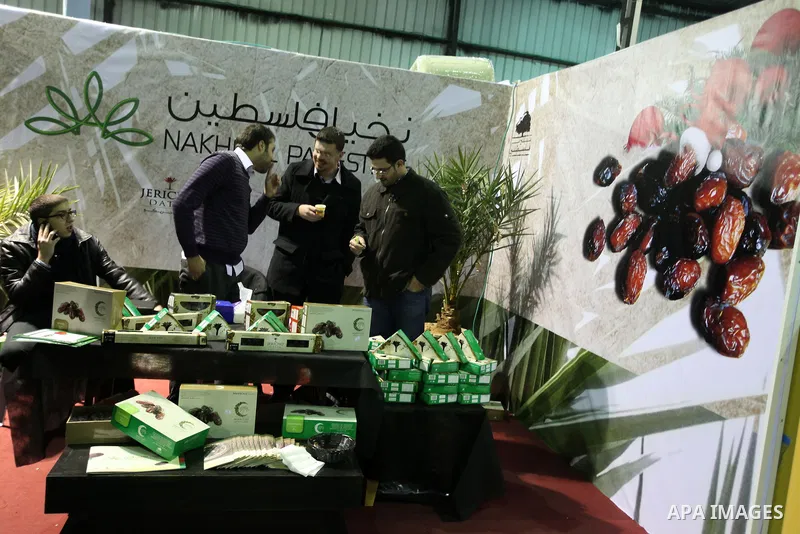 Palestinians attend the opening of the first winter shopping festival in the West Bank city of Ramallah, 21 December 2012. Photo by Issam Rimawi