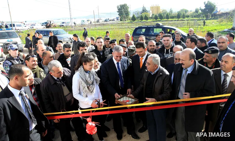 Palestinian Prime Minister Salam Fayyad, during the opening of the center filling vegetables Society's agricultural Burkin in the West Bank of Jenin, on December 23, 2012. Photo by Mustafa Abu Dayeh