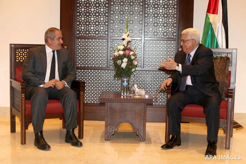 Palestinian President Mahmoud Abbas (Abu Mazen) meets with Jordanian Foreign Minister, in the West Bank city of Bethlehem, on Dec. 24, 2012. Photo by Thaer Ganaim