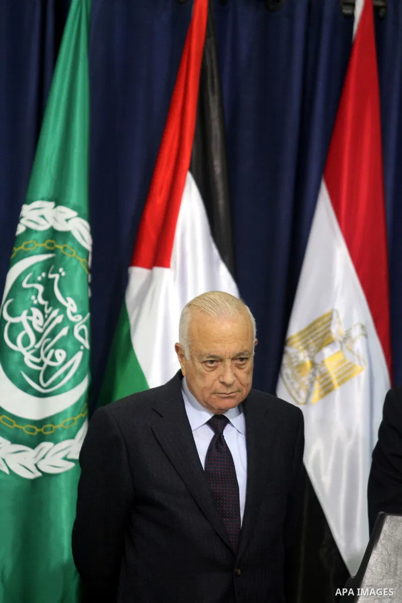 Arab League Secretary-General Nabil Elaraby, talks to the media after he met with Palestinian Authority President Mahmoud Abbas, in the West Bank city of Ramallah, 29 December 2012. Photo by Issam Rimawi