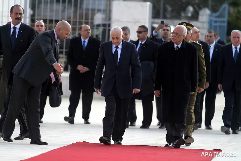 Arab League Secretary-General Nabil Elaraby, during an arrival ceremony in the West Bank city of Ramallah, Dec. 29, 2012. Photo by Issam Rimawi