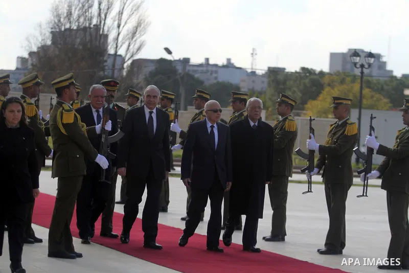 Arab League Secretary-General Nabil Elaraby, during an arrival ceremony in the West Bank city of Ramallah, Dec. 29, 2012. Photo by Issam Rimawi