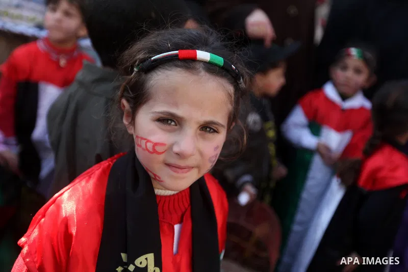 Palestinian children gather during a rally in Gaza city on December 31, 2012. in solidarity with hunger-striking detainees held by Israel to demand their release from detention without trial. Photo by Majdi Fathi
