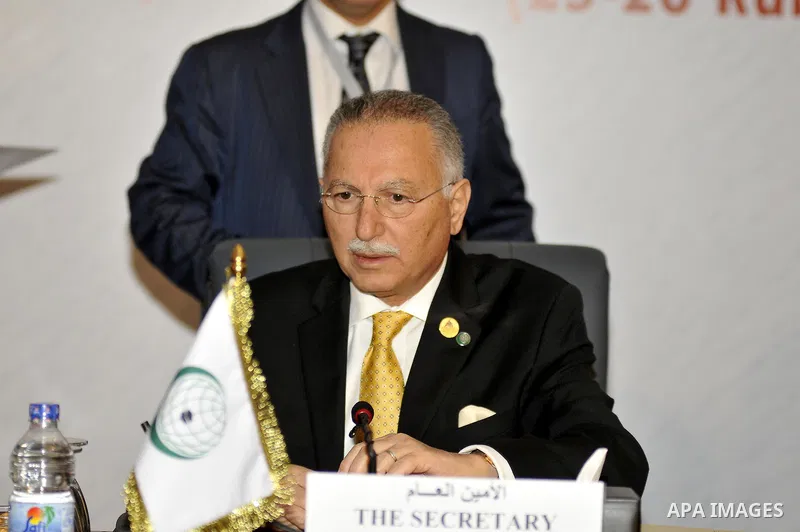 Ekmeleddin Ihsanoglu the secretary general of the Organization of the Islamic Cooperation attends the 12th summit of the Organisation of Islamic Cooperation on February 6, 2013 in Cairo. The 12th summit of the Organisati...