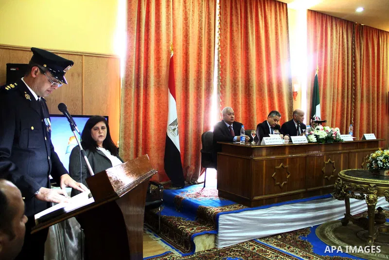 Egyptians attend a press conference to discuss the grant Italian to protect the Egyptian city, on Feb. 20, 2013. Photo by Tarek Al-Gabas