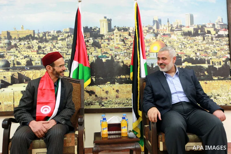 Palestinian Prime Minister in Gaza strip, Ismail Haniyeh, receives delegation of the Tunisian, in Gaza city, on 03 March 2013. Photo by Ahmed Shaat