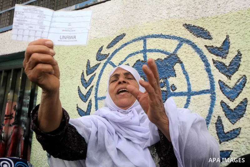 Palestinian women hold up their refugee ration cards during a protest demanding the United Nations Relief and Works Agency (UNRWA) to resume aid for refugees in Gaza City April 8, 2013. The main U.N. humanitarian agency...