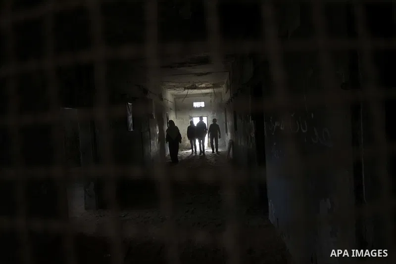 Palestinians visit the prison Saraya that had been formerly been used by Israeli security, in Central Gaza City, Gaza Strip, 17 April 2013. The facility has now been turned into a memorial center with the help of Hamas a...
