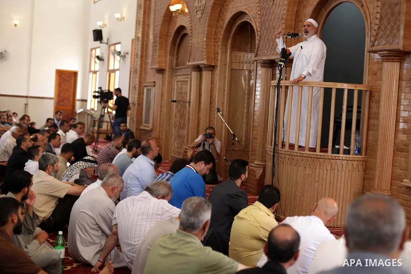 Palestinian Prime Minister Ismail Haniyeh, delivers a speech during Friday prayer in Gaza city on May 31, 2013. Haniyeh described the recent U.S plans as "projects of political deception and fraud". Photo by Ashraf Amra