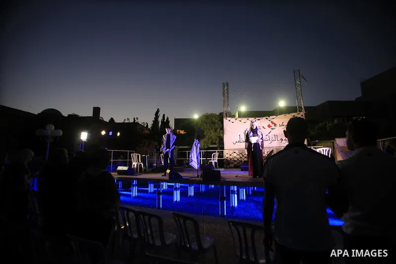 Palestinians of the wattan student movement participate in the fifth Palestinian Heritage Festival at the Hebrew University in Jerusalem on June 3, 2013. Photo by Saeed Qaq