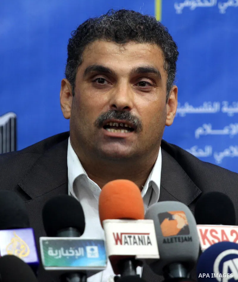 Deputy the Ministry of Economy Hatem Eweida speaks during a news conference in Gaza City, on June 30, 2013. Photo by Mohammed Asad