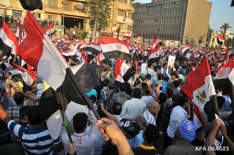 Egyptian protesters take part in a rally against US President Barack Obama in Cairo's Tahrir Square, on July 7, 2013. Opponents of Egypt's deposed Islamist president Mohamed Morsi packed Tahrir Square in their tens of th...