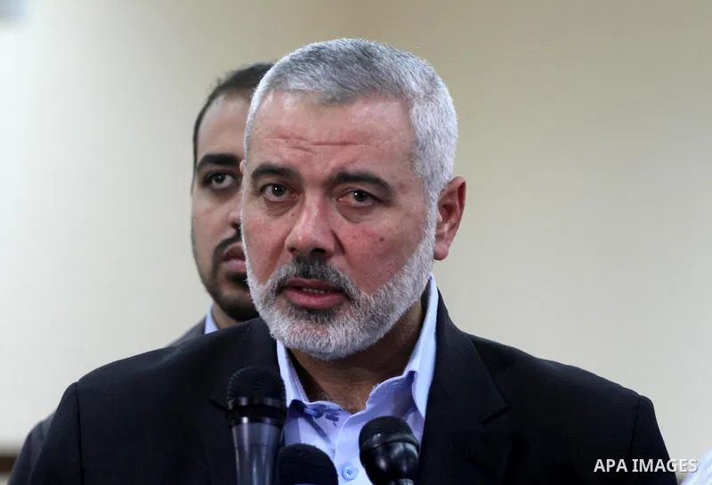 Palestinian Prime Minister in Gaza strip, Ismail Haniyeh, honors the prisoners released, in Gaza city on Aug. 19, 2013. Israel released 26 long-held Palestinian prisoners in a planned goodwill gesture hours ahead of a sc...