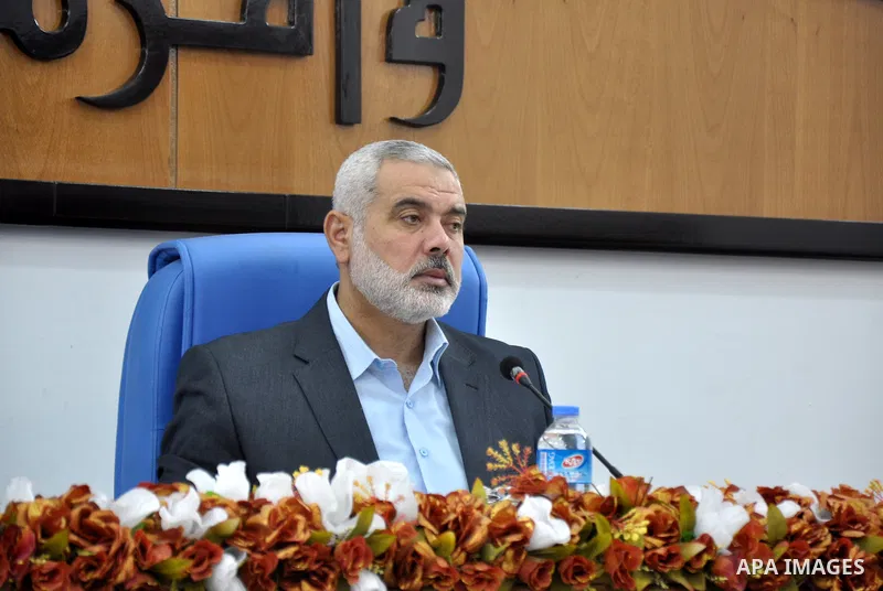 Palestinian Prime Minister in the Gaza Strip, Ismail Haniya meets with members of the Palestinian Legislative Council to discus the political situation in Egypt, in Gaza City on Aug. 20, 2013. Photo by Mohammed Talatene