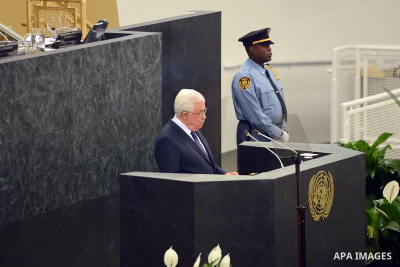 Palestinian President Mahmoud Abba, speaks during the general debate of the 68th session of the United Nations General Assembly at United Nations headquarters in New York, New York, USA, 26 September 2013. Photo by Thaer...