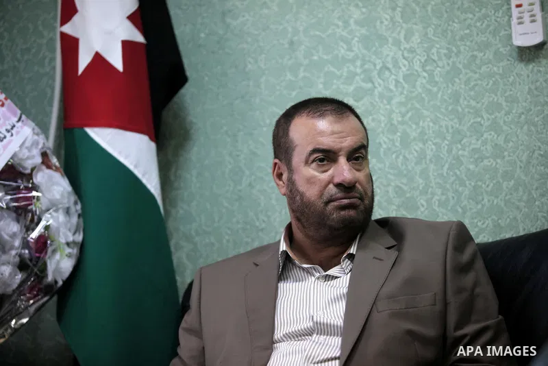 Palestinian Minister of Interior affairs in Gaza Strip Fathi Hammad visits the Jordanian military field hospital, in Gaza Stip on Oct. 22, 2013. Photo by Ashraf Amra