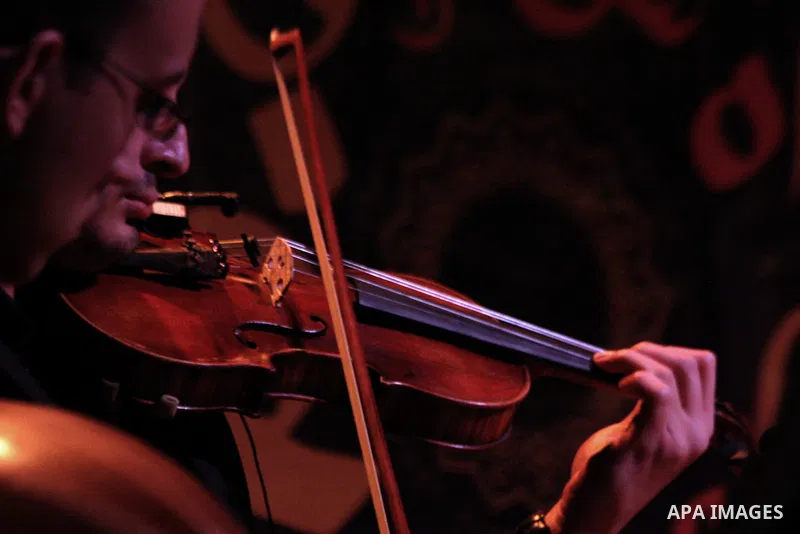 Palestinian members of "Maqamat-al-Quds" musical band perform during the Opening of "Music nights in Jerusalem of Arab" festival, in Jerusalem on November 07, 2013. The festival organised by Edward Said music conservator...