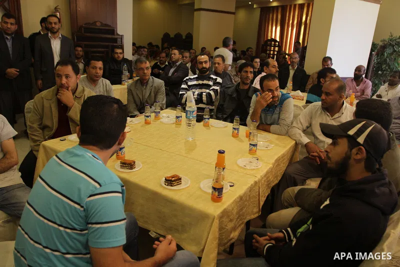 Palestinian Prime Minister in Gaza Strip Ismail Haniyeh, speaks during a meeting with Syrian and Palestinian-Syrian refugees in Gaza City on November 17, 2013. Photo by Mohammed Asad