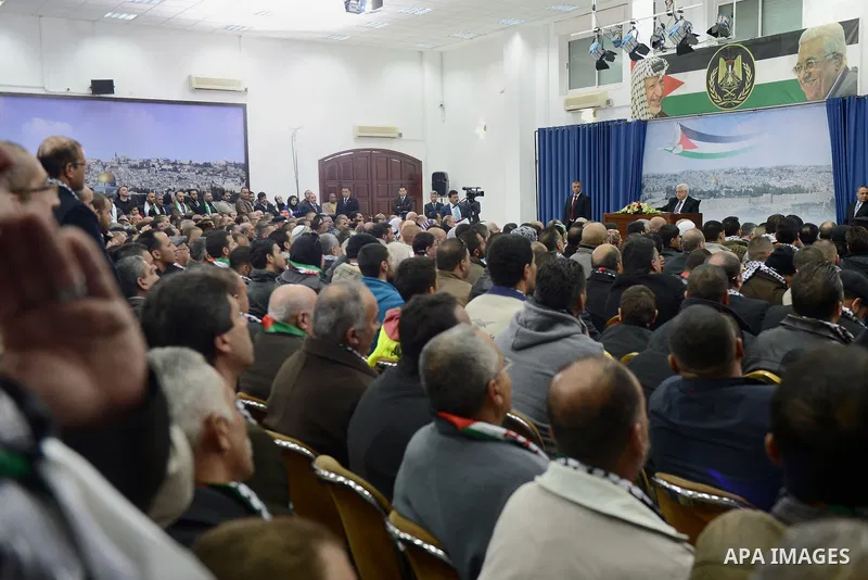 Palestinian President, Mahmoud Abbas (Abu Mazen) attends events of the Jerusalem in the West Bank city of Ramallah on January 11, 2013. Photo by Thaer Ganaim