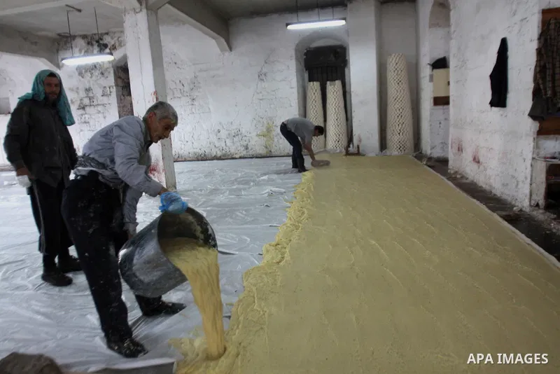 Palestinian workers prepare soap at the Touqan factory in the West Bank city of Nablus, on Jan. 13, 2013. The Touqan factory is one of the oldest manual factories in Nablus that manufactures the natural ''Nabulsi Soap''...