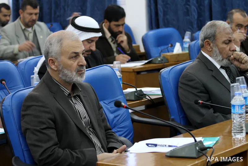 Members of the Palestinian Legislative Council in Gaza Strip hold a hearing discusses the Prawer Plan at the Palestinian Legislative Council, in Gaza City on January 28, 2014. The Prawer Plan bill calls for the relocatio...