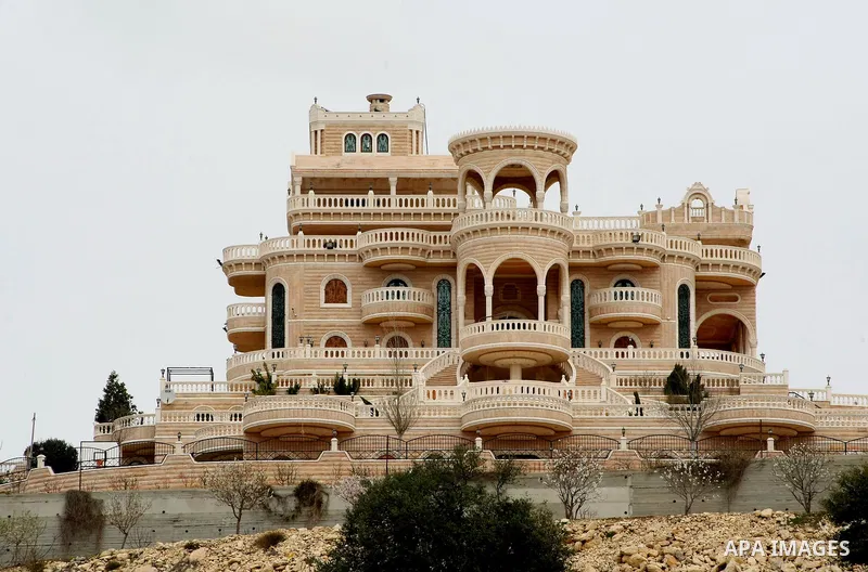 A picture shows of the Chinese palace on a mountain village of Kharas northwest the West Bank city of Hebron, on Feb. 15, 2014. Called by that name because it is such as the Chinese design palaces. Photo by Mamoun Wazwaz
