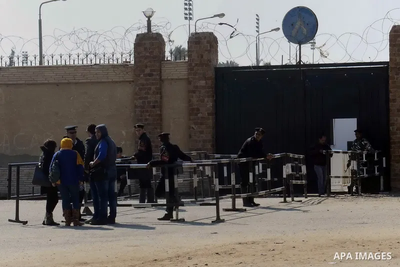 Security forces stand guard ousted the police academy in Cairo, Egypt, on Feb. 19, 2014. Photo by Mohammed Bendari