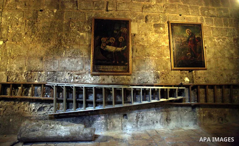 Pictures of Jesus are seen at the Church of the Holy Sepulchre, in Jerusalem's Old City, February 19, 2014. Photo by Saeed Qaq