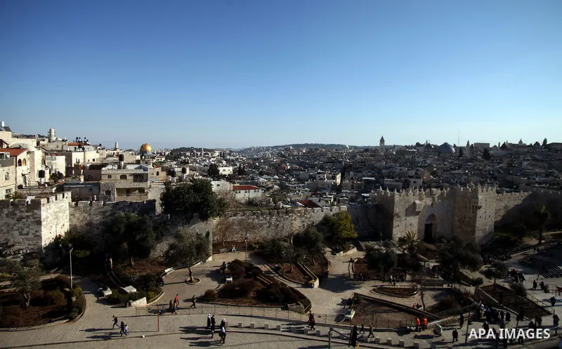A pictures shows the Dome of the Rock mosque, Islam's third holiest site, in the old city of Jerusalem, on February 20, 2014. Photo by Saeed Qaq