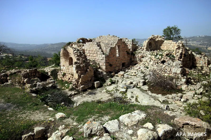 The remains of destroyed houses are seen in the village of Suba west of Jerusalem, March 05, 2014. Suba was a Palestinian Arab village west of Jerusalem that was mostly destroyed with the exception few deserted and parti...