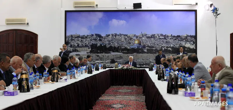 Palestinian President Mahmoud Abbas attends a meeting of the Palestinian leadership in the West Bank city of Ramallah March 31, 2014. U.S. Secretary of State John Kerry broke from his travel schedule for the second time...